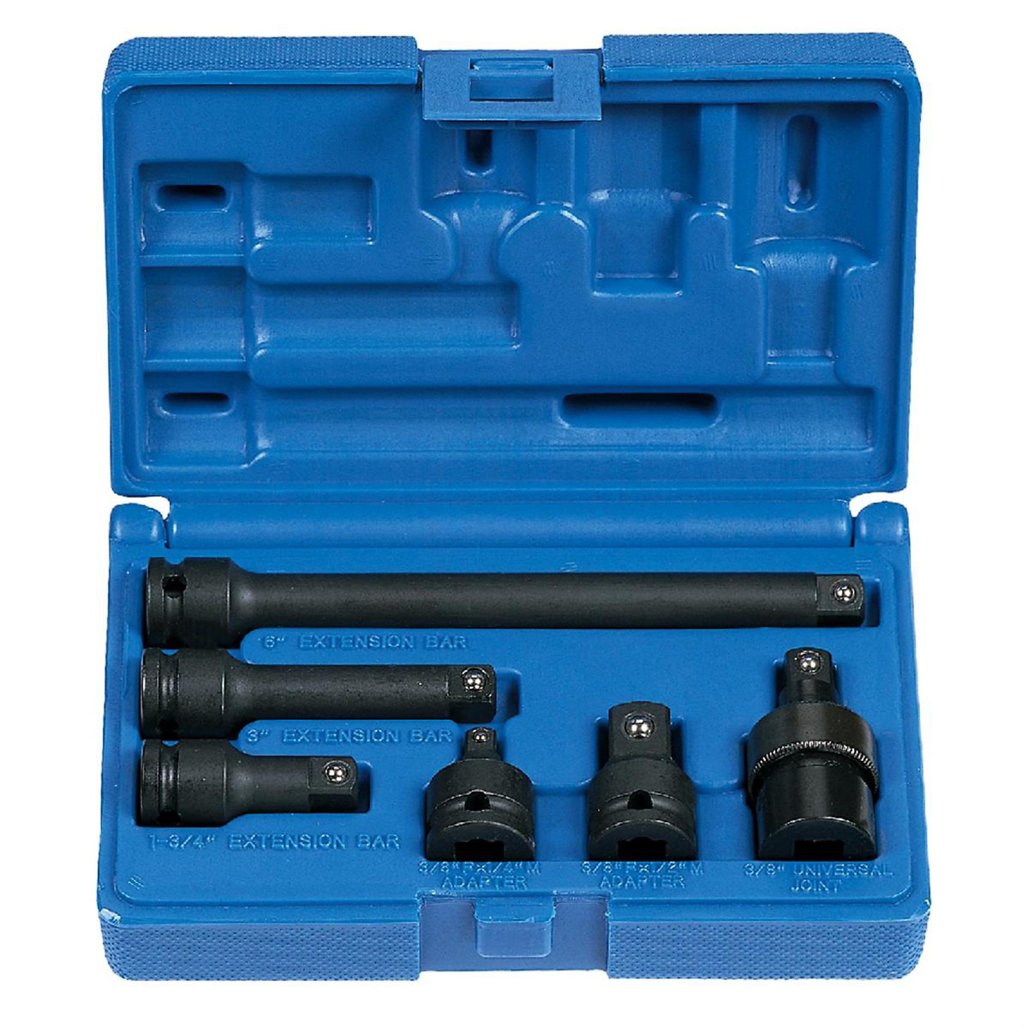 Grey Pneumatic Adapter Set — 3/8in. Drive, 6-Piece, Chrome-Molybdenum Steel, Model# GRE1100